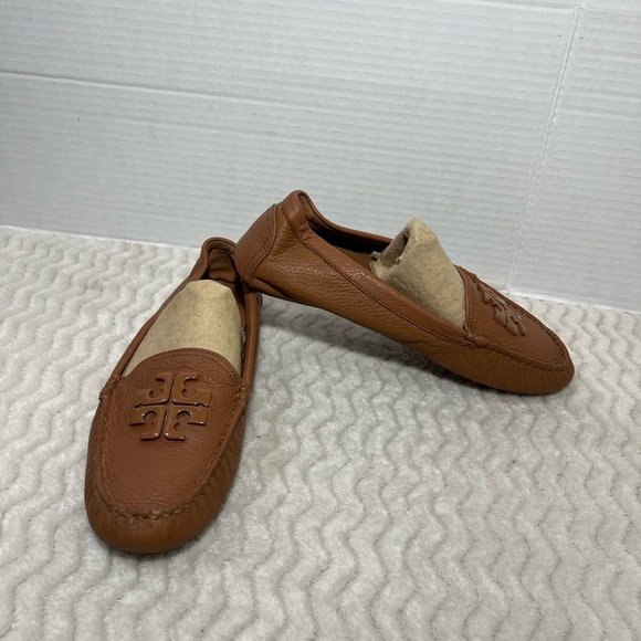 Tory Burch Lowell 2 Womens Size 6.5M Brown Leather Slip On Loafers Driving Shoes - Picture 10 of 13